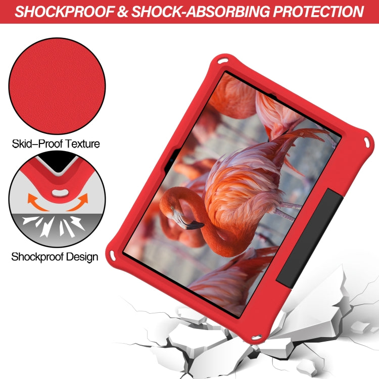 For Samsung Galaxy Tab A8 EVA Handle Holder Tablet Case(Red) by bashfashion