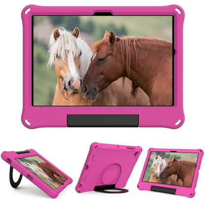 For Samsung Galaxy Tab A8 EVA Handle Holder Tablet Case(Rose Red) by bashfashion