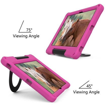For Samsung Galaxy Tab A8 EVA Handle Holder Tablet Case(Rose Red) by bashfashion