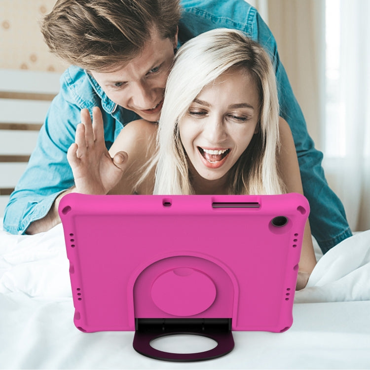 For Samsung Galaxy Tab A8 EVA Handle Holder Tablet Case(Rose Red) by bashfashion