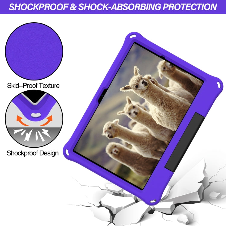 For Samsung Galaxy Tab A8 EVA Handle Holder Tablet Case(Purple) by bashfashion