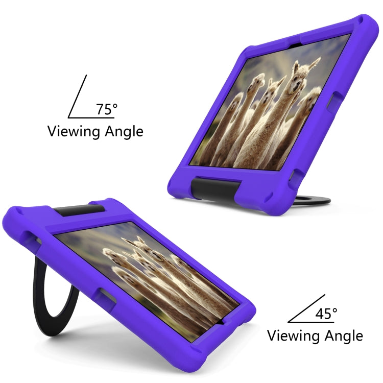For Samsung Galaxy Tab A8 EVA Handle Holder Tablet Case(Purple) by bashfashion
