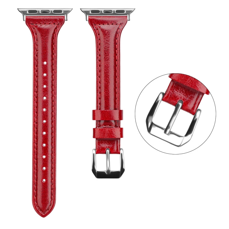 Genuine Leather Watch Band For Apple Watch Ultra 49mm&Watch Ultra 2 49mm / Series 9&8&7 45mm / SE 3&SE 2&6&SE&5&4 44mm / 3&2&1 42mm(Tree Cream Red) by bashfashion