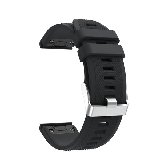 For Garmin Fenix 5 Silicone Watch Band(Black) by bashfashion