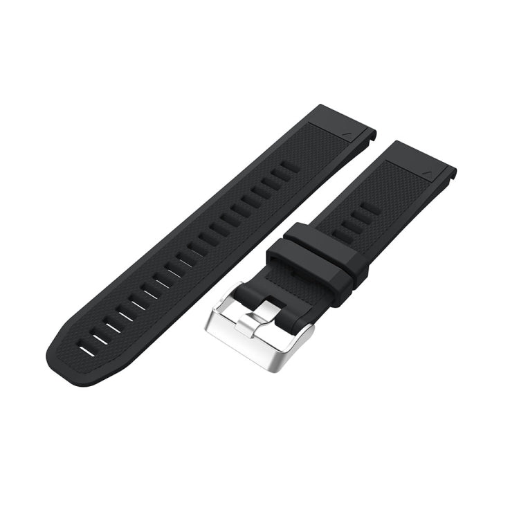 For Garmin Fenix 5 Silicone Watch Band(Black) by bashfashion