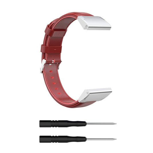 For Garmin Fenix 6S / Fenix 7S Oil Wax Calfskin Leather Watch Band(Red) by bashfashion