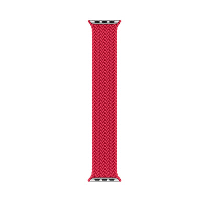 130mm Nylon Braided Watch Band For Apple Watch Series 9&8&7 41mm / SE 3&SE 2&6&SE&5&4 40mm / 3&2&1 38mm(Red) by bashfashion