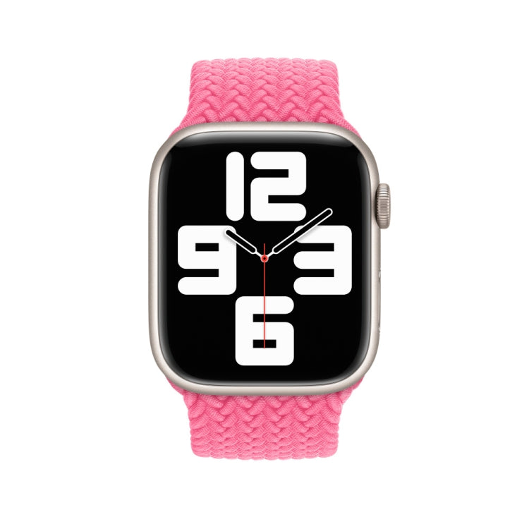130mm Nylon Braided Watch Band For Apple Watch Series 9&8&7 41mm / SE 3&SE 2&6&SE&5&4 40mm / 3&2&1 38mm(Pink) by bashfashion