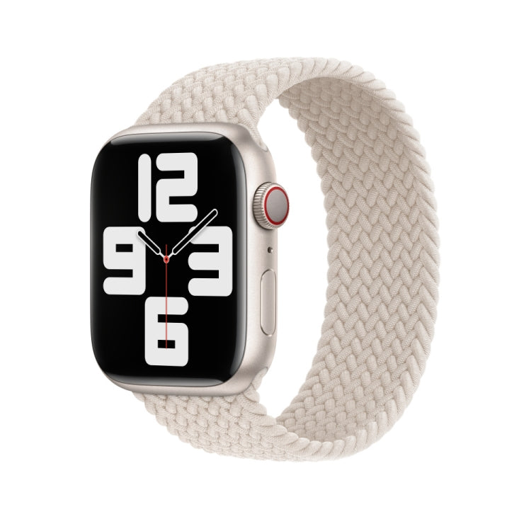 145mm Nylon Braided Watch Band For Apple Watch Series 9&8&7 41mm / SE 3&SE 2&6&SE&5&4 40mm / 3&2&1 38mm(Starlight) by bashfashion