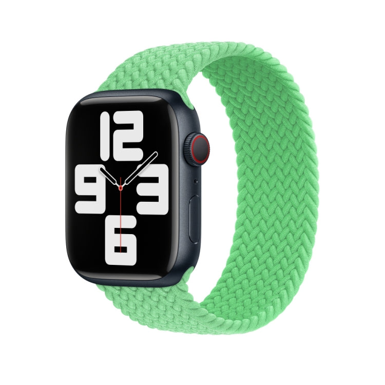 155mm Nylon Braided Watch Band For Apple Watch Series 9&8&7 41mm / SE 3&SE 2&6&SE&5&4 40mm / 3&2&1 38mm (Green) by bashfashion