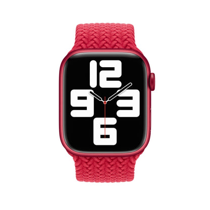 135mm Nylon Braided Watch Band For Apple Watch Ultra 49mm&Watch Ultra 2 49mm / Series 9&8&7 45mm / SE 3&SE 2&6&SE&5&4 44mm / 3&2&1 42mm (Red) by bashfashion