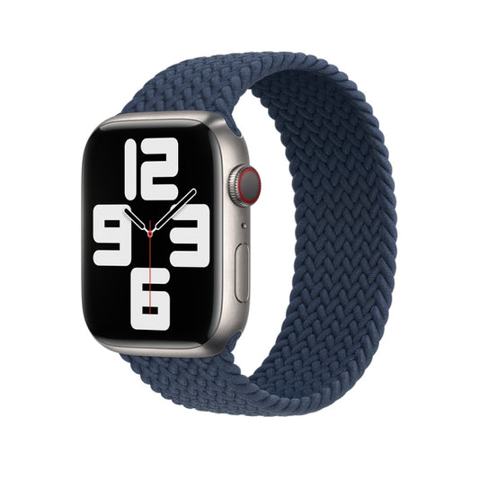150mm Nylon Braided Watch Band For Apple Watch Ultra 49mm&Watch Ultra 2 49mm / Series 9&8&7 45mm / SE 3&SE 2&6&SE&5&4 44mm / 3&2&1 42mm(Dark Blue) by bashfashion