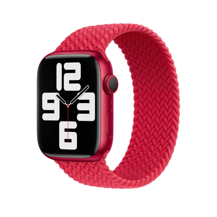 150mm Nylon Braided Watch Band For Apple Watch Ultra 49mm&Watch Ultra 2 49mm / Series 9&8&7 45mm / SE 3&SE 2&6&SE&5&4 44mm / 3&2&1 42mm (Red) by bashfashion