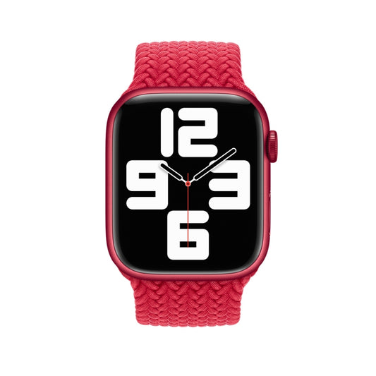 150mm Nylon Braided Watch Band For Apple Watch Ultra 49mm&Watch Ultra 2 49mm / Series 9&8&7 45mm / SE 3&SE 2&6&SE&5&4 44mm / 3&2&1 42mm (Red) by bashfashion