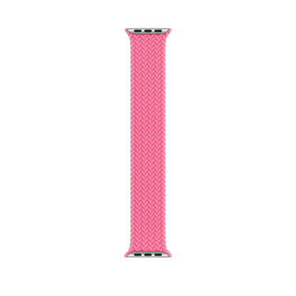 150mm Nylon Braided Watch Band For Apple Watch Ultra 49mm&Watch Ultra 2 49mm / Series 9&8&7 45mm / SE 3&SE 2&6&SE&5&4 44mm / 3&2&1 42mm (Pink) by bashfashion