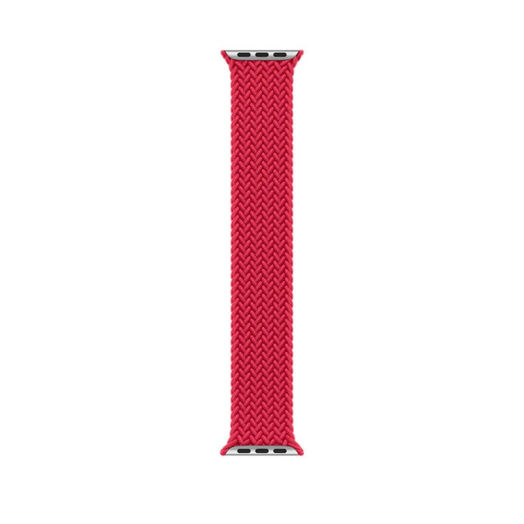 165mm Nylon Braided Watch Band For Apple Watch Ultra 49mm&Watch Ultra 2 49mm / Series 9&8&7 45mm / SE 3&SE 2&6&SE&5&4 44mm / 3&2&1 42mm(Red) by bashfashion