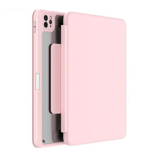 For iPad Pro 12.9 2022 / 2021 / 2020 / 2018 Mutural Jianshang Series Tablet Leather Smart Case(Pink) by Mutural