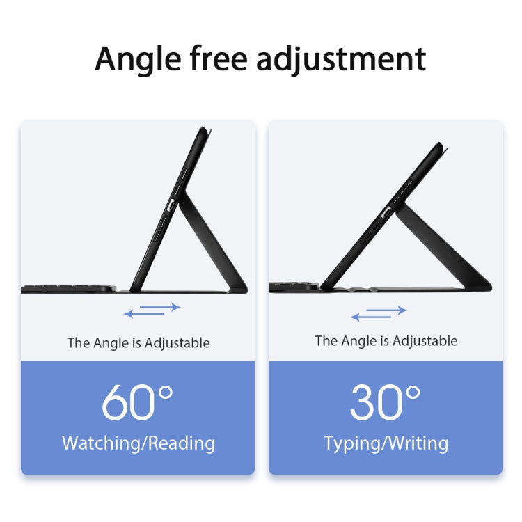 DUX DUCIS Bluetooth Keyboard Leather Case with Touchpad & Smart Sleep Function For iPad 10.2 2021 / 2020 / 2019(Black) by DUX DUCIS