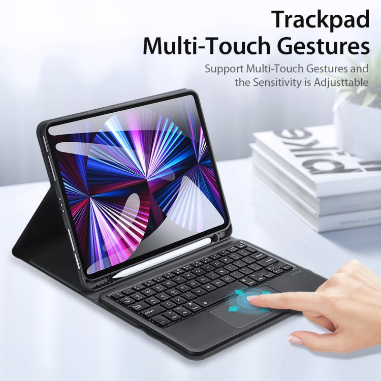 DUX DUCIS Bluetooth Keyboard Leather Case with Touchpad & Smart Sleep Function For iPad Air 4/5 / iPad Pro 11 2018/2020/2021/2022(Black) by DUX DUCIS