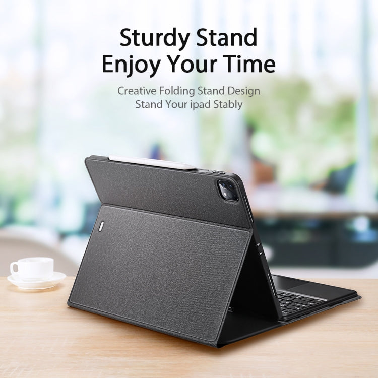 DUX DUCIS Bluetooth Keyboard Leather Case with Touchpad & Smart Sleep Function For iPad Pro 12.9 2020/2021/2022(Black) by DUX DUCIS
