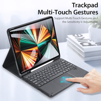 DUX DUCIS Bluetooth Keyboard Leather Case with Touchpad & Smart Sleep Function For iPad Pro 12.9 2020/2021/2022(Black) by DUX DUCIS