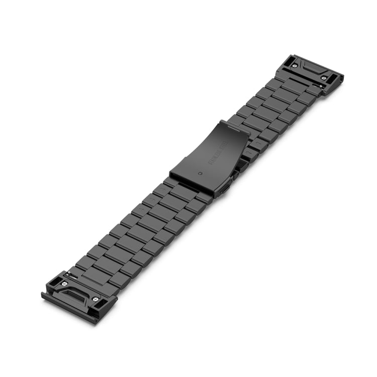 For Garmin Fenix 5 Stainless Steel Watch Band(Black) by bashfashion