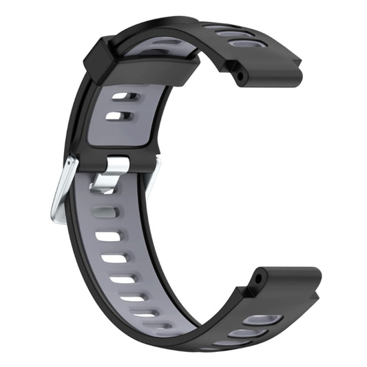 For Garmin Forerunner 735 XT Two-tone Silicone Watch Band(Black + Grey) by bashfashion