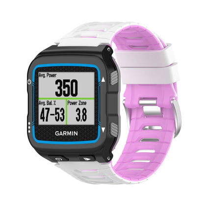 For Garmin Forerunner 920XT Two-color Steel Buckle Watch Band(White+Pink) by bashfashion