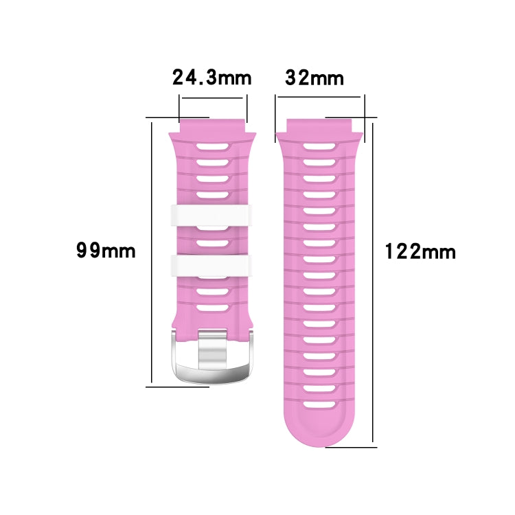 For Garmin Forerunner 920XT Two-color Steel Buckle Watch Band(White+Pink) by bashfashion