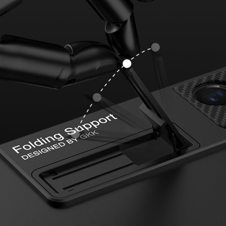 For Samsung Galaxy S21 Ultra 5G GKK Ultra-thin Shockproof Phone Case with Holder & Pen Slots & Stylus Pen(Forest Green) by GKK