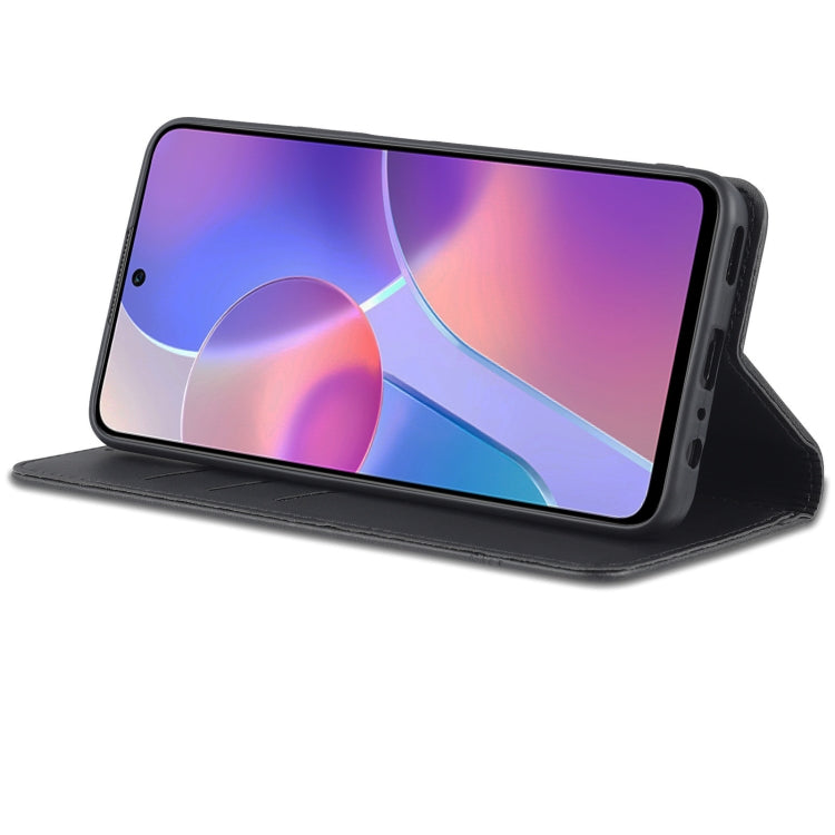 For Honor X8 / X30i AZNS Magnetic Calf Texture Flip Leather Phone Case(Black) by AZNS