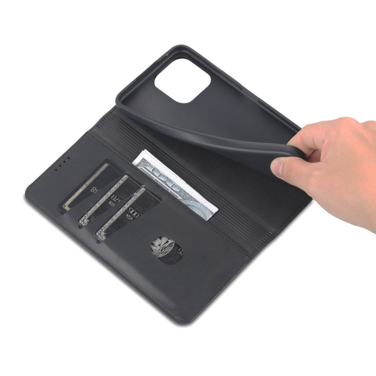 For Honor X8 / X30i AZNS Magnetic Calf Texture Flip Leather Phone Case(Black) by AZNS