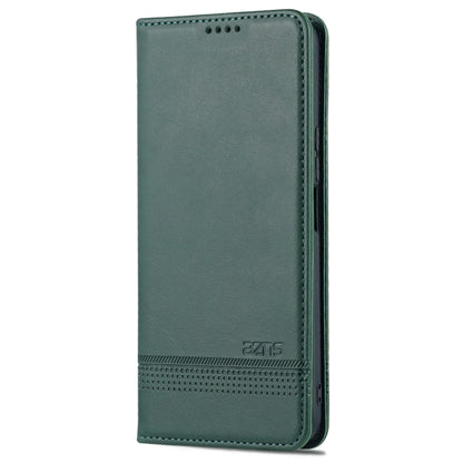 For Honor X8 / X30i AZNS Magnetic Calf Texture Flip Leather Phone Case(Dark Green) by AZNS
