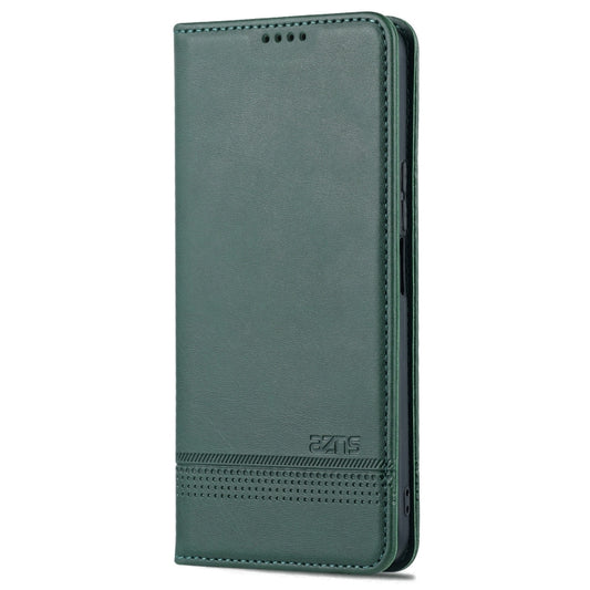 For Honor X8 / X30i AZNS Magnetic Calf Texture Flip Leather Phone Case(Dark Green) by AZNS