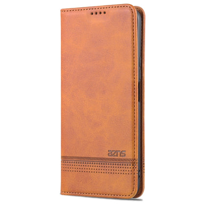 For Honor X8 / X30i AZNS Magnetic Calf Texture Flip Leather Phone Case(Light Brown) by AZNS