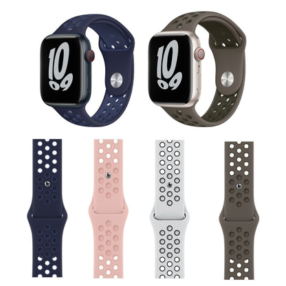 Sport Silicone Watch Band For Apple Watch Ultra 49mm&Watch Ultra 2 49mm / Series 9&8&7 45mm / SE 3&SE 2&6&SE&5&4 44mm / 3&2&1 42mm(Pink Oxford/Rose Whisper) by bashfashion