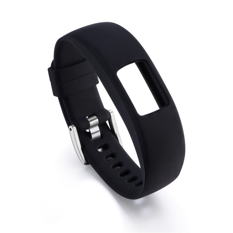 For Garmin Vivofit 4 Gloss & Color Integrated Silicone Watch Band(Black) by bashfashion