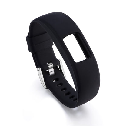 For Garmin Vivofit 4 Gloss & Color Integrated Silicone Watch Band(Black) by bashfashion