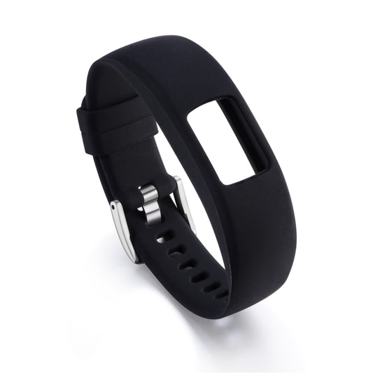 For Garmin Vivofit 4 Gloss & Color Integrated Silicone Watch Band(Black) by bashfashion