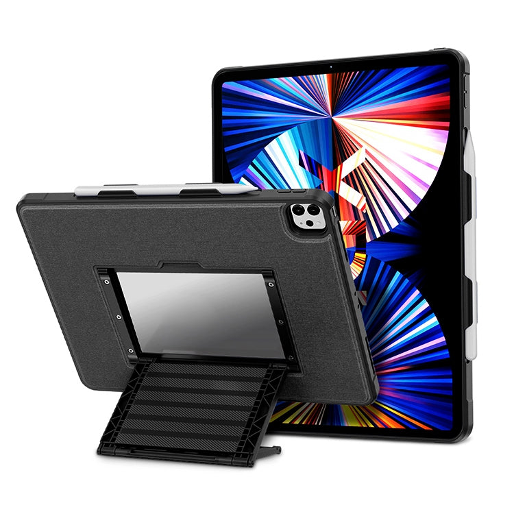 For iPad 10.2 2021 / 2019 Suspension Stand Tablet Case(Black) by bashfashion