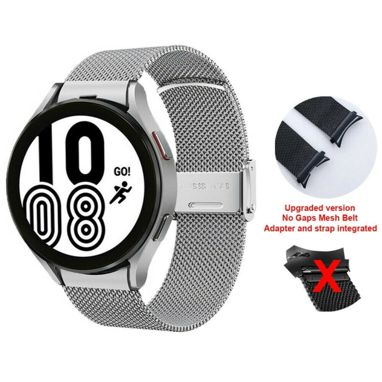 For Samsung Galaxy Watch4 40mm / 44mm Stainless Steel Milan Buckle Watch Band(Silver) by bashfashion