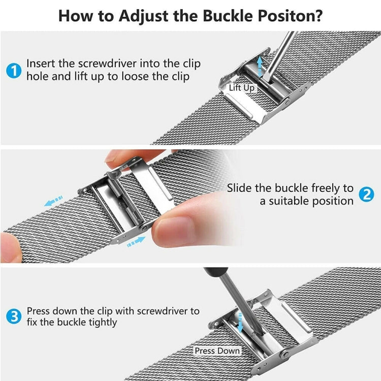 For Samsung Galaxy Watch4 40mm / 44mm Stainless Steel Milan Buckle Watch Band(Rose Gold) by bashfashion