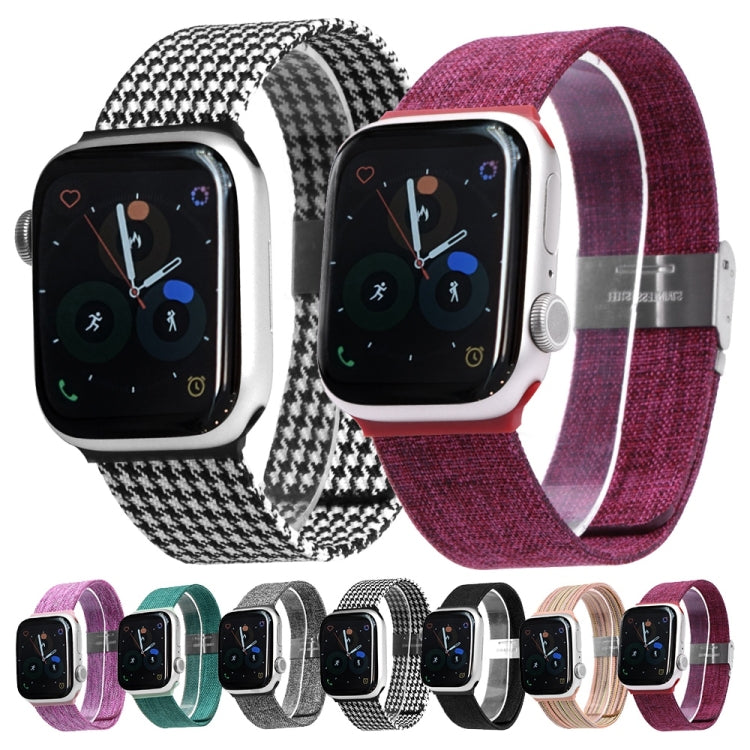 Cloth Watch Band For Apple Watch Series 9&8&7 41mm / SE 3&SE 2&6&SE&5&4 40mm / 3&2&1 38mm(D) by bashfashion