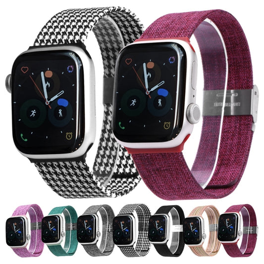 Cloth Watch Band For Apple Watch Series 9&8&7 41mm / SE 3&SE 2&6&SE&5&4 40mm / 3&2&1 38mm(F) by bashfashion