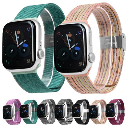 Cloth Watch Band For Apple Watch Ultra 49mm&Watch Ultra 2 49mm / Series 9&8&7 45mm / SE 3&SE 2&6&SE&5&4 44mm / 3&2&1 42mm(E) by bashfashion
