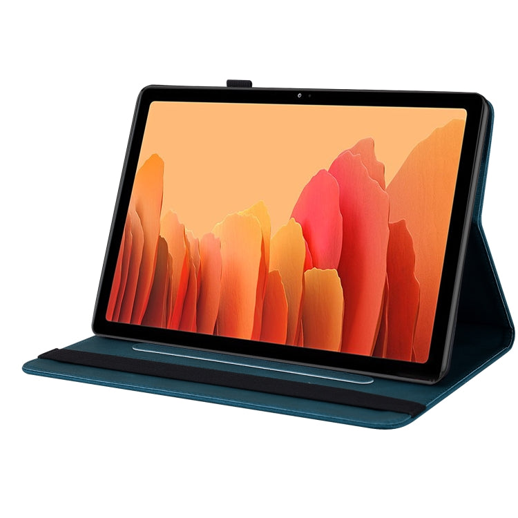 For Samsung Galaxy Tab A7 10.4 2020 SM-T500/T505 Butterfly Flower Embossed Leather Tablet Case(Blue) by bashfashion