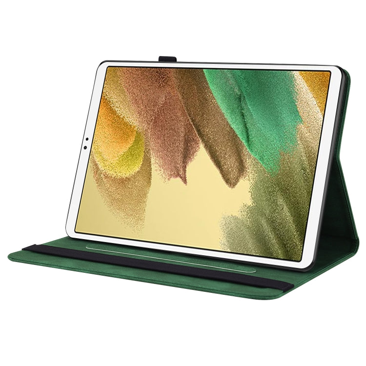 For Samsung Galaxy Tab A7 Lite T220/T225 Butterfly Flower Embossed Leather Tablet Case(Green) by bashfashion