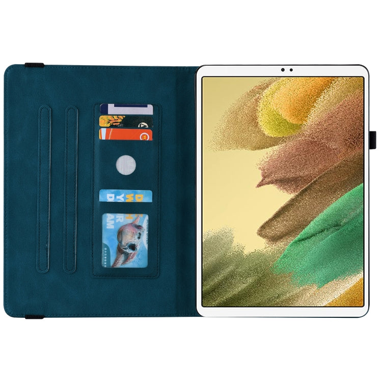 For Samsung Galaxy Tab A7 Lite T220/T225 Butterfly Flower Embossed Leather Tablet Case(Blue) by bashfashion