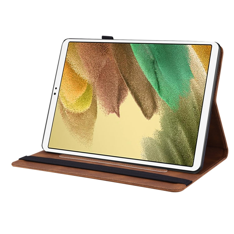 For Samsung Galaxy Tab A7 Lite T220/T225 Butterfly Flower Embossed Leather Tablet Case(Brown) by bashfashion
