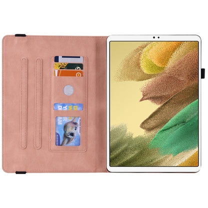 For Samsung Galaxy Tab A7 Lite T220/T225 Butterfly Flower Embossed Leather Tablet Case(Rose Gold) by bashfashion